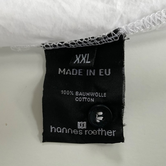 Hannes Roether Avant Garde Shirt 2XL White Button Up Cotton Crinkle Thin Summer - Picture 4 of 11